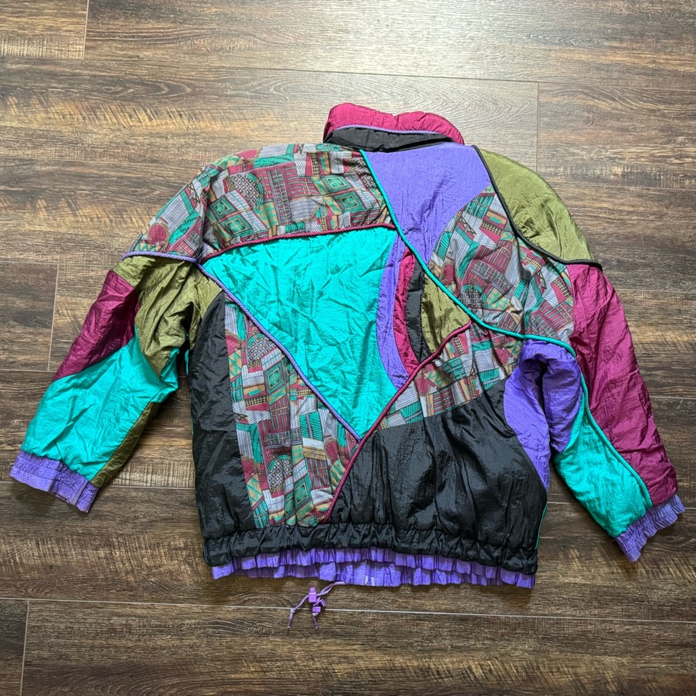 Vintage Brayan 80s-90s Colorblock Ski windbreaker jacket - Picture 7 of 7